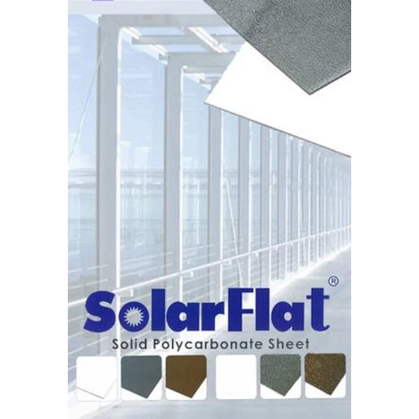 Atap Polycarbonate Solar Flat 1.22mtr x 50mtr (1.2mm)